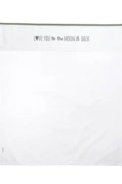 Meyco Baby Ledikantlaken Love You To The Moon & Back 100X150 Cm Forest Green
