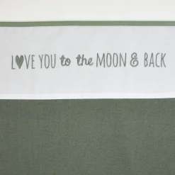 Meyco Baby Ledikantlaken Love You To The Moon & Back 100X150 Cm Forest Green