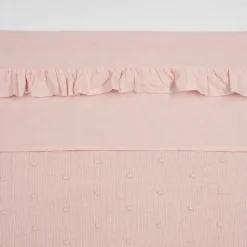Meyco Baby Ledikantlaken Ruffle 100X150 Soft Pink