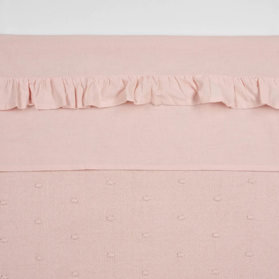 Meyco Baby Ledikantlaken Ruffle 100X150 Soft Pink