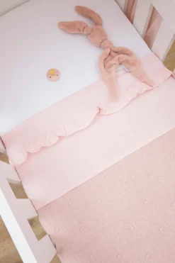 Meyco Baby Ledikantlaken Ruffle 100X150 Soft Pink