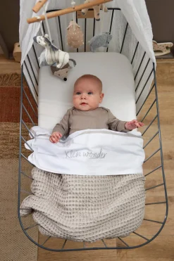 Meyco Baby Wieglaken 'Klein Wonder' Greige