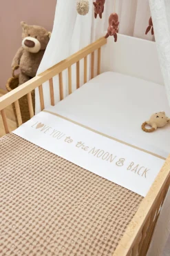 Meyco Baby Wieglaken 'Love You To The Moon & Back' Sand