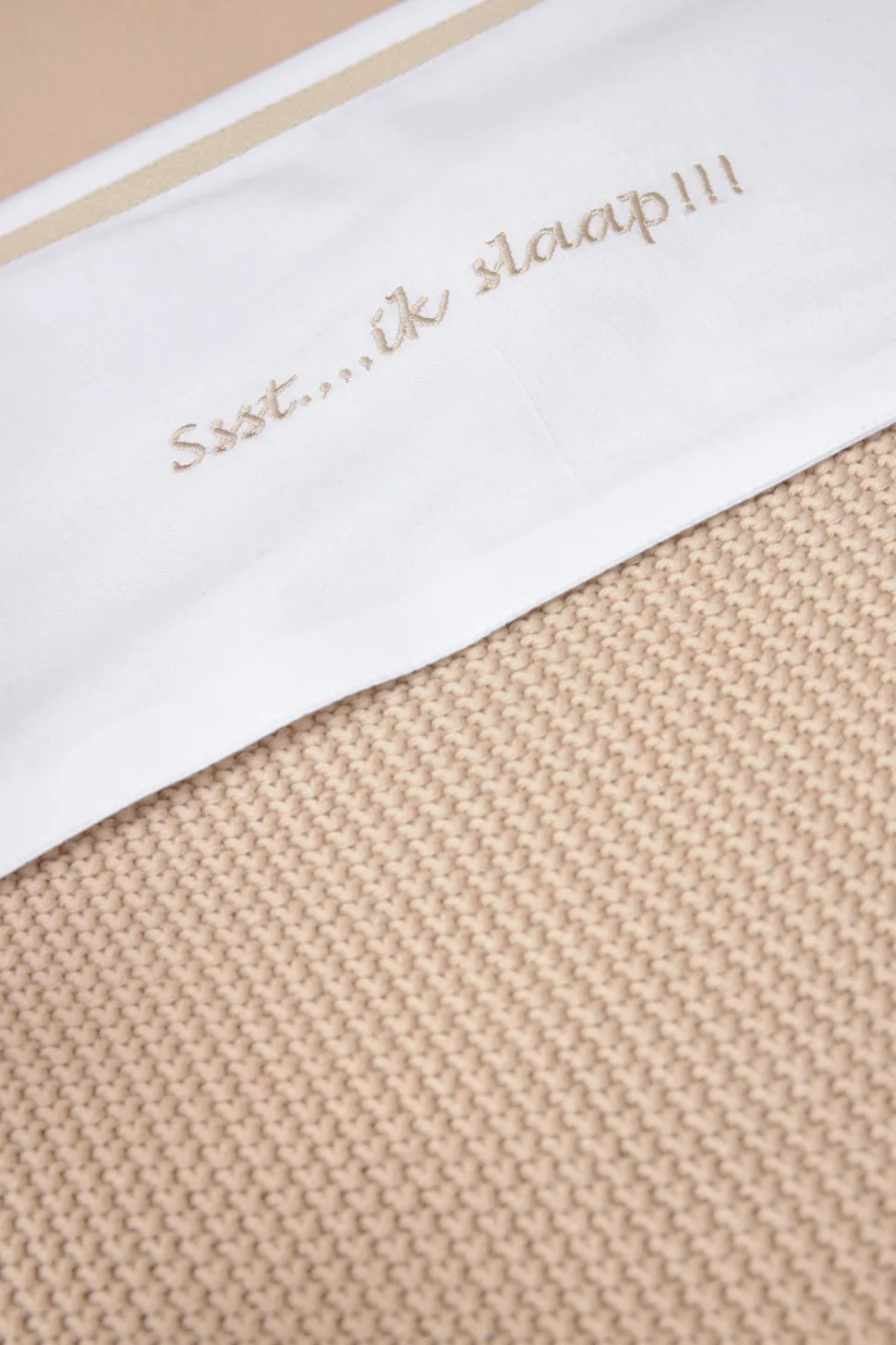 Meyco Baby Wieglaken Ssst...Ik Slaap!! 75X100 Sand