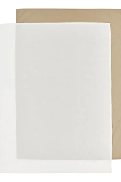 Meyco Baby Wieglaken 75X100 Cm - Set Van 2 Uni Offwhite / Uni Taupe