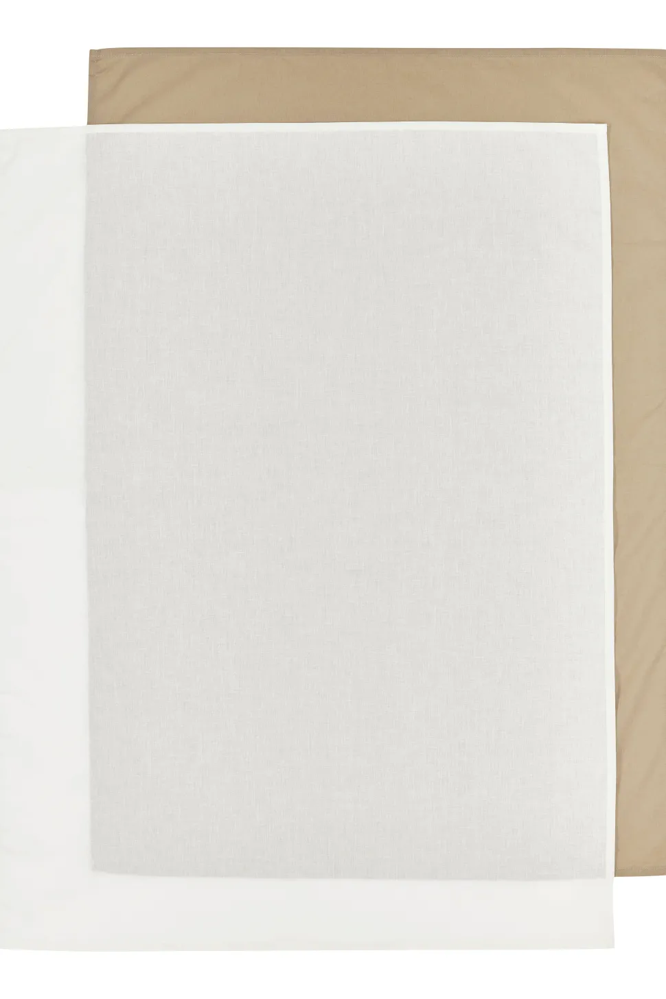 Meyco Baby Wieglaken 75X100 Cm - Set Van 2 Uni Offwhite / Uni Taupe