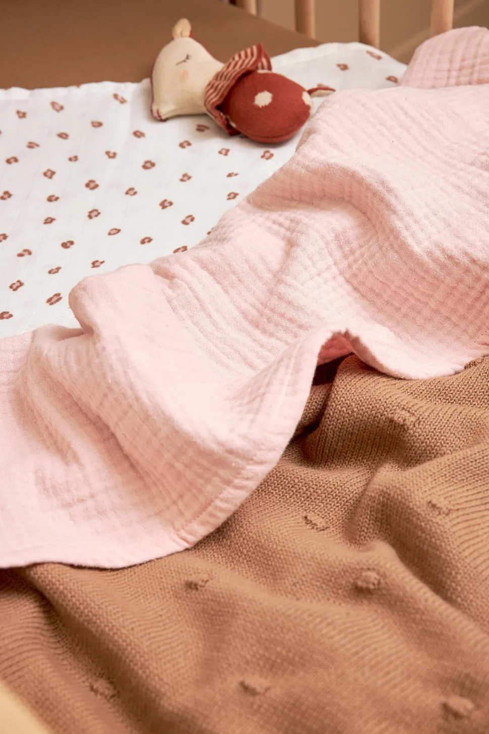 Meyco Hydrofiele Baby Wieglaken 75X100 Cm Soft Pink