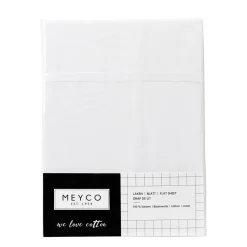 Meyco Ledikantlaken Met Bies 100X150 Cm Wit/Wit