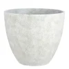 Mica Decorations Bravo Bloempot Rond Lichtgrijs Slate - (H40Xo45 Cm)