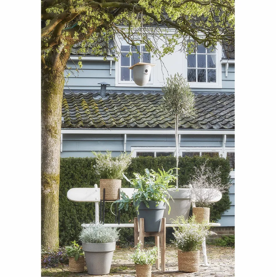 Mica Decorations Orion Bloempot Rond Grijs - (H28,5Xo30 Cm)