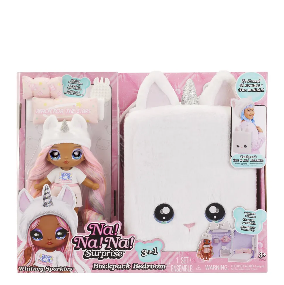 Na! Na! Na! Surprise 3-In-1 Speelset Met Rugzak, Slaapkamer En Whitney Sparkles Met Eenhoornthema
