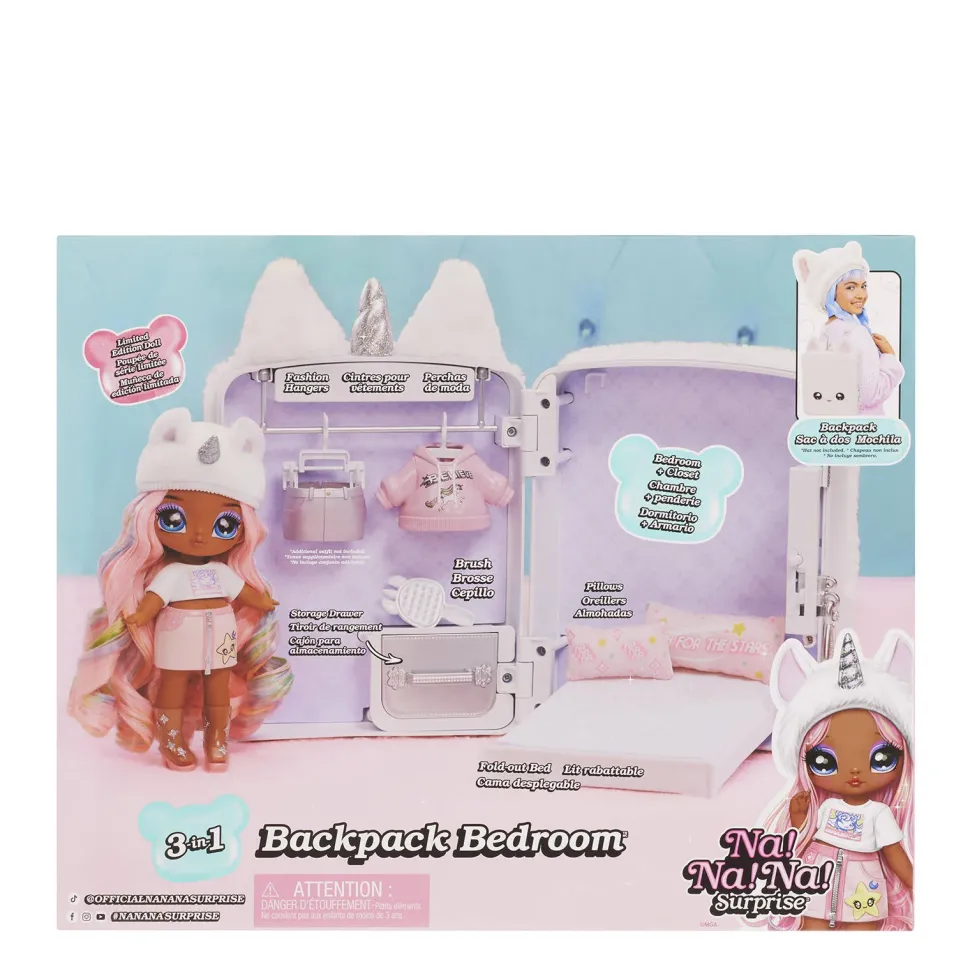 Na! Na! Na! Surprise 3-In-1 Speelset Met Rugzak, Slaapkamer En Whitney Sparkles Met Eenhoornthema