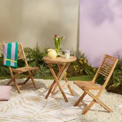 Nous Garden Teak Bistrostoel Bandung (Set Van 2)