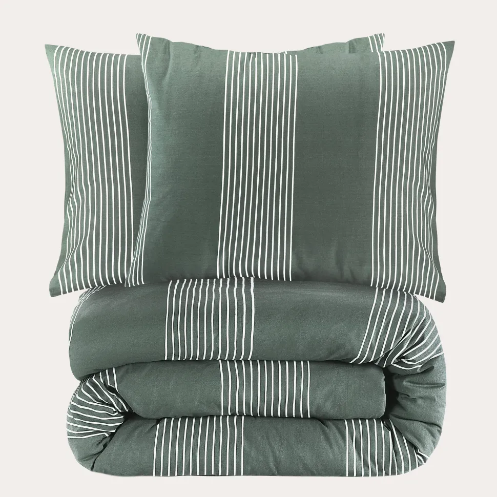 Nous Living Katoenen Dekbedovertrek Lits-Jumeaux Wide Stripe (240X220 Cm)