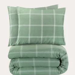 Nous Living Katoenen Dekbedovertrek 2 Persoons Line Check (200X220 Cm)