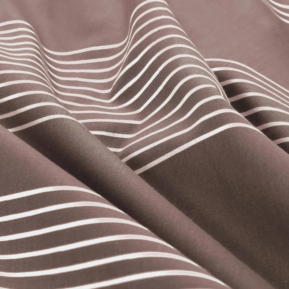 Nous Living Katoenen Dekbedovertrek 1 Persoons Wide Stripe (140X220 Cm)