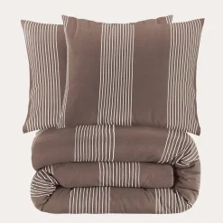 Nous Living Katoenen Dekbedovertrek 2 Persoons Wide Stripe (200X220 Cm)