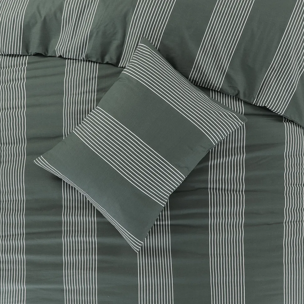 Nous Living Katoenen Dekbedovertrek 1 Persoons Wide Stripe (140X220 Cm)