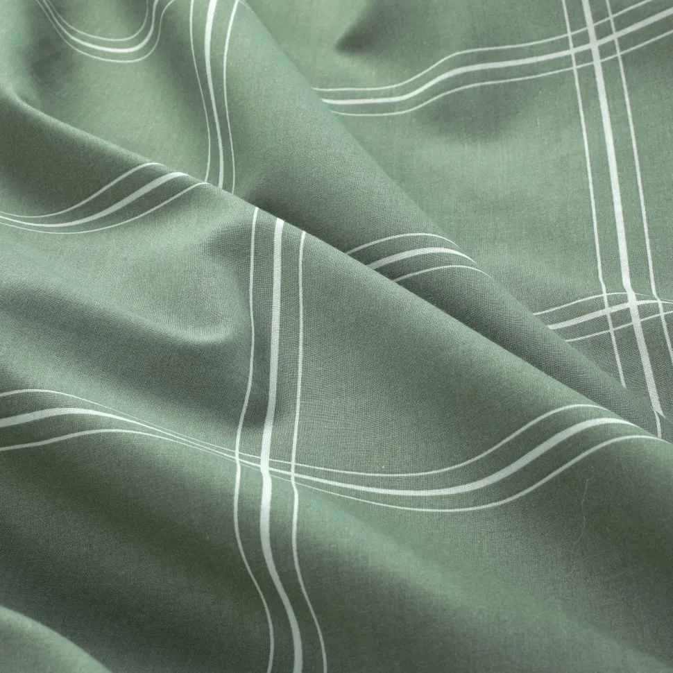 Nous Living Katoenen Dekbedovertrek Lits-Jumeaux Line Check (240X220 Cm)