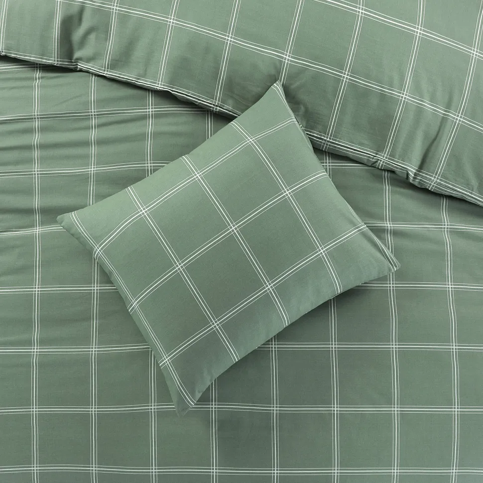 Nous Living Katoenen Dekbedovertrek Lits-Jumeaux Line Check (240X220 Cm)