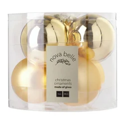 Nova Belle Kerstbal (Set Van 6) (O8 Cm)