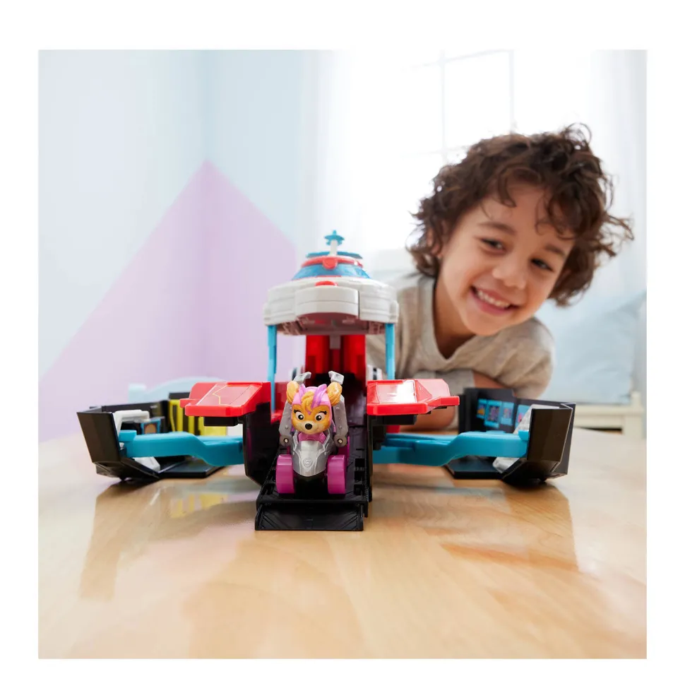 Paw Patrol The Mighty Movie Pup Squad Transformerend Vliegdekschip Hoofdkwartier