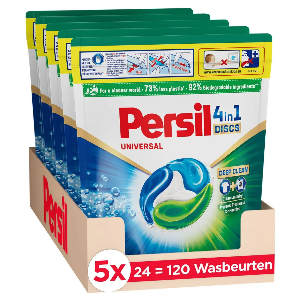 Persil Discs Universal Doy - Wascapsules - Voordeelverpakking - 5 X 24 Wasbeurten - 120 Wasbeurten
