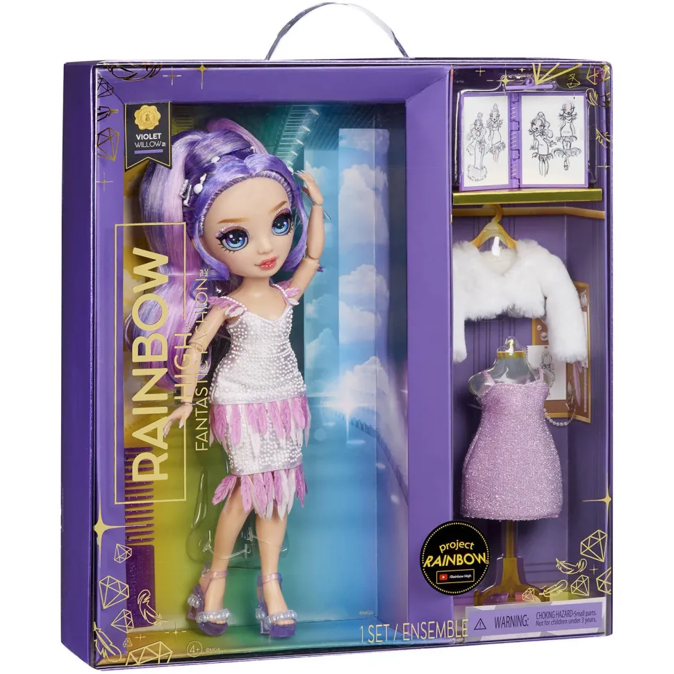 Rainbow High Fantastic Fashion Violet Willow - Paarse Pop