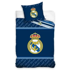 Real Madrid Katoenen Dekbedovertrek 1 Persoons (140X200 Cm)