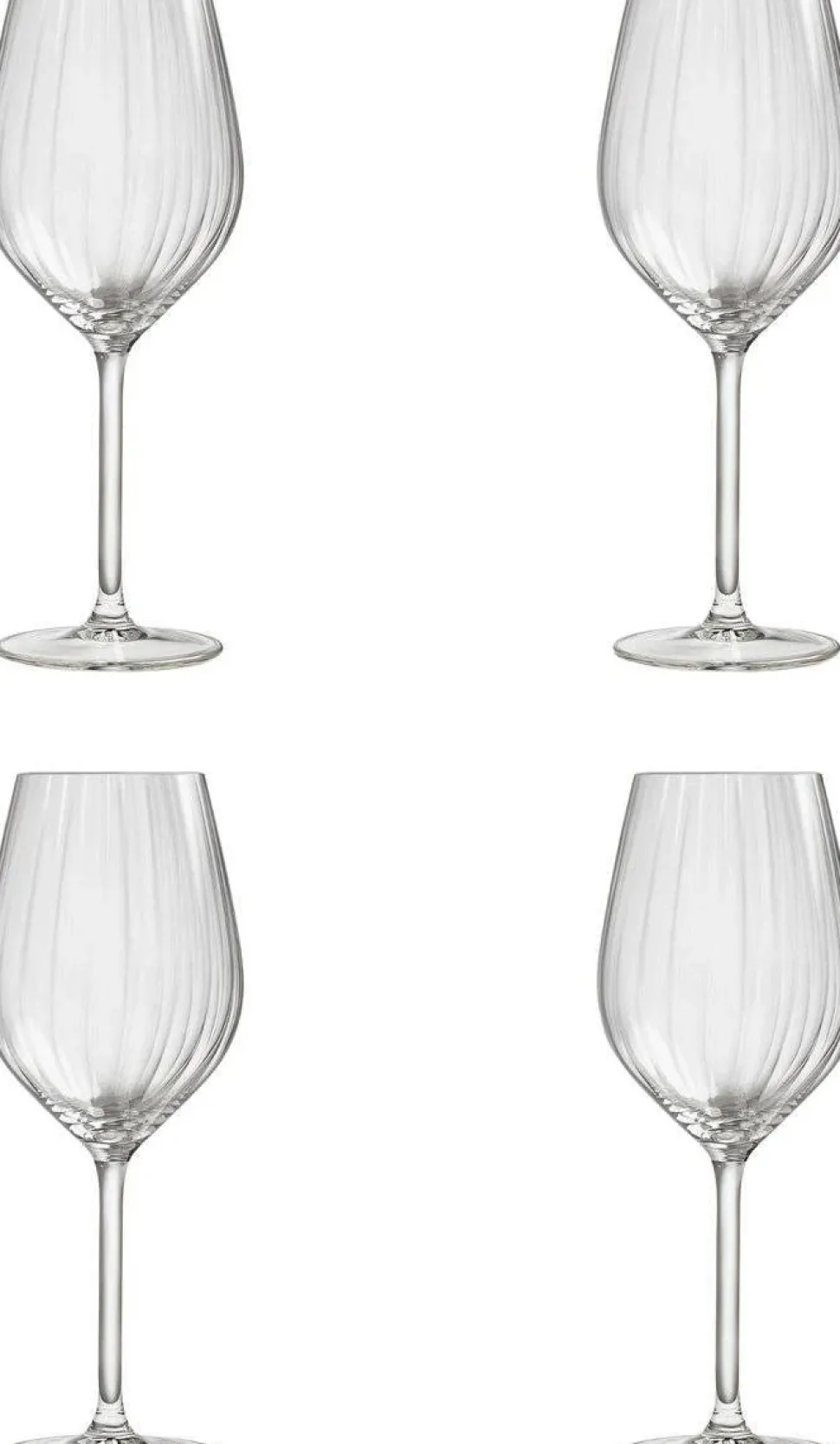 Royal Leerdam Wijnglas Wit Plisse (Set Van 4)