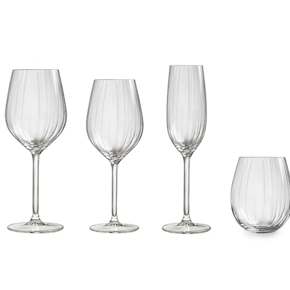 Royal Leerdam Wijnglas Wit Plisse (Set Van 4)