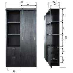 Vtwonen Wandkast Slide Barn