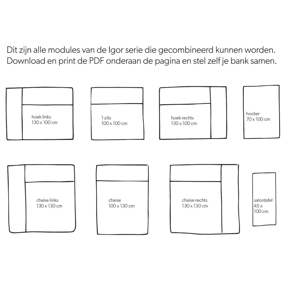 Wehkamp Home Igor Modulair Bankelement (Hoek Rechts)