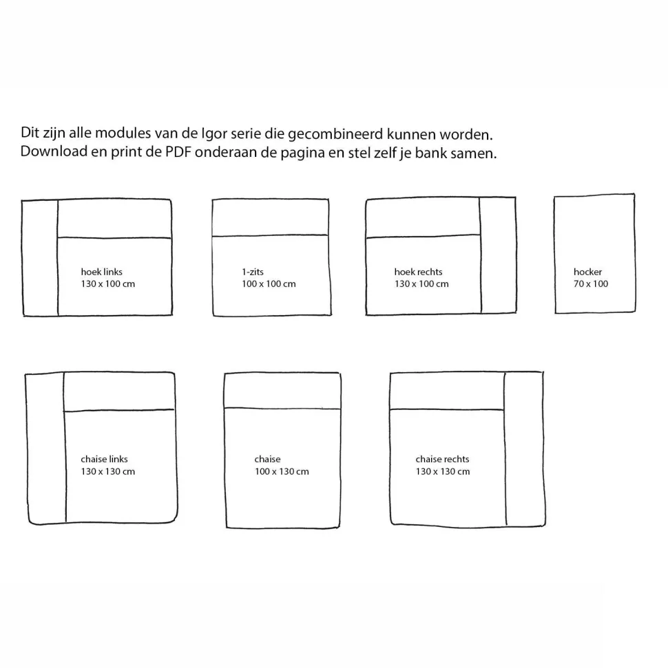 Wehkamp Home Igor Modulair Bankelement (Hoek Links)