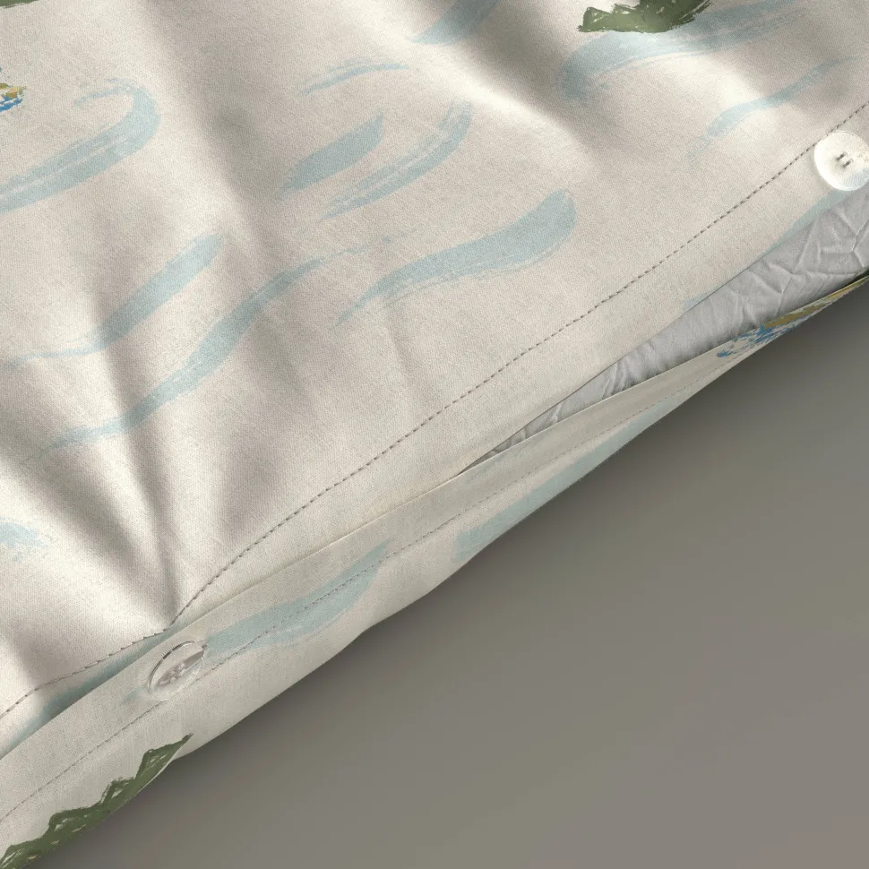 Wehkamp Home Katoenen Dekbedovertrek 1 Persoons Surfin Croco (140X200 Cm)