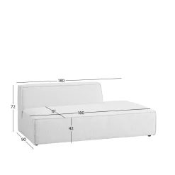 Wehkamp Home Newton Modulair Bankelement (Boucle ) (2-Zits Halve Rug Links)