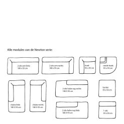 Wehkamp Home Newton Modulair Bankelement (Boucle ) (Ronde Hoek)