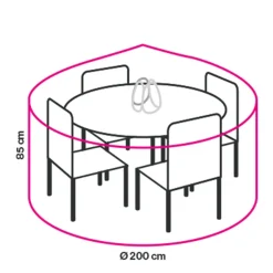 Winza Outdoor Covers Premium Tuinmeubelhoes Tafel Tot O150 Cm