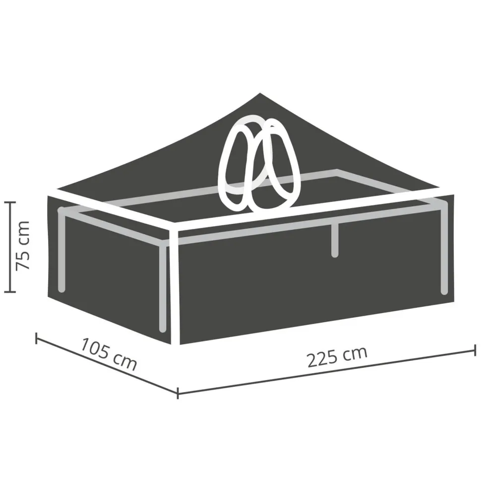 Winza Outdoor Covers Tuinmeubelhoes Tafel Tot 220 Cm + Bobbin