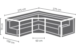 Winza Outdoor Covers Tuinmeubelhoes L-Vorm 275 Trapezium