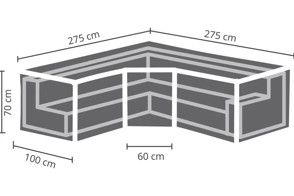 Winza Outdoor Covers Tuinmeubelhoes L-Vorm 275 Trapezium