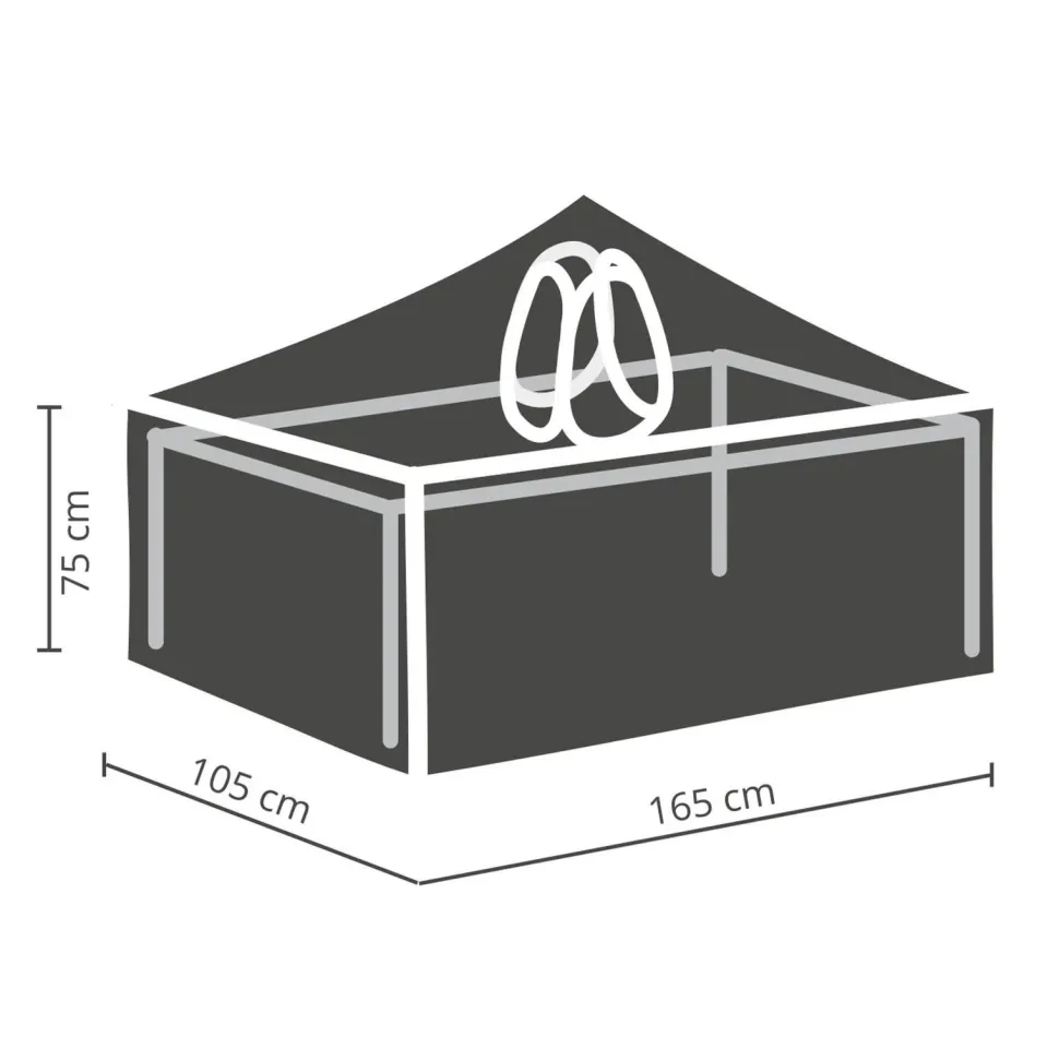 Winza Outdoor Covers Tuinmeubelhoes Tafel Tot 160 Cm + Bobbin