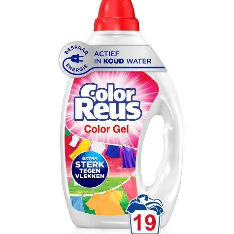 Witte Reus Color Reus Gel - Vloeibaar Wasmiddel - Gekleurde Was - Voordeelverpakking - 6 X 19 Wasbeurten - 114 Wasbeurten