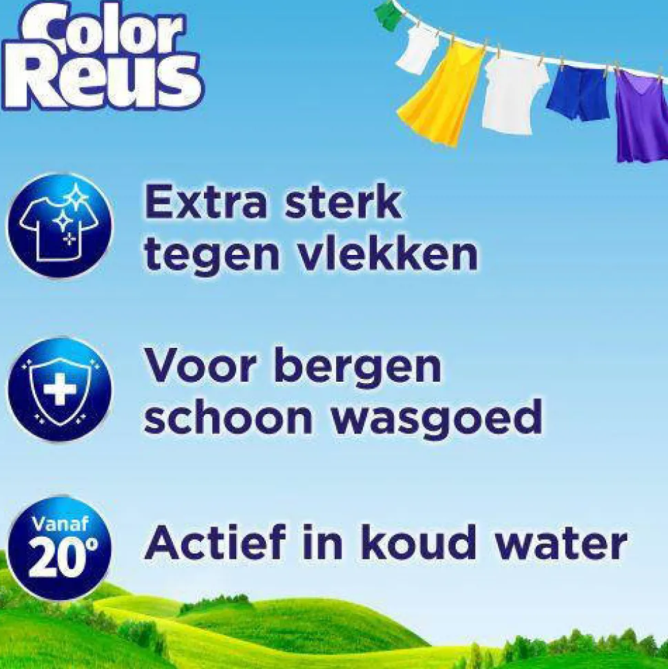 Witte Reus Color Reus Gel - Vloeibaar Wasmiddel - Gekleurde Was - Voordeelverpakking - 6 X 19 Wasbeurten - 114 Wasbeurten