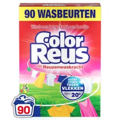 Witte Reus Color Reus Poeder - Waspoeder - Gekleurde Was - Grootverpakking - 90 Wasbeurten