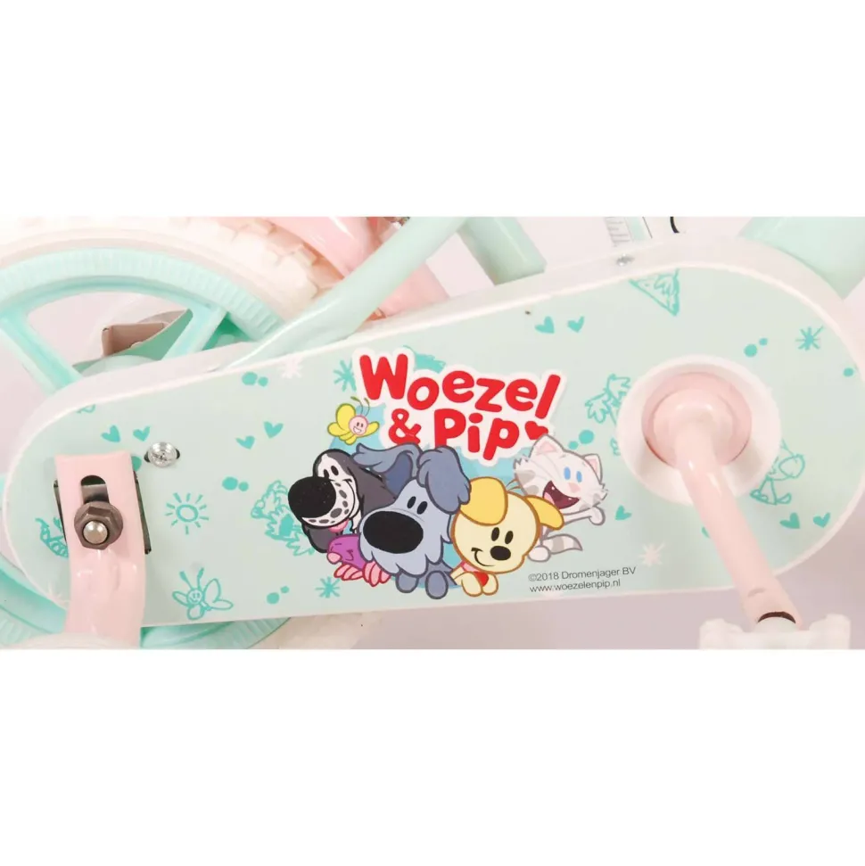 Woezel & Pip Kinderfiets 10 Inch Mintgroen/ Roze