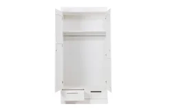 Woood Woood Connect Kast 2-Deurs Met Lade - Grenen - Wit - 195X94X53 Connect