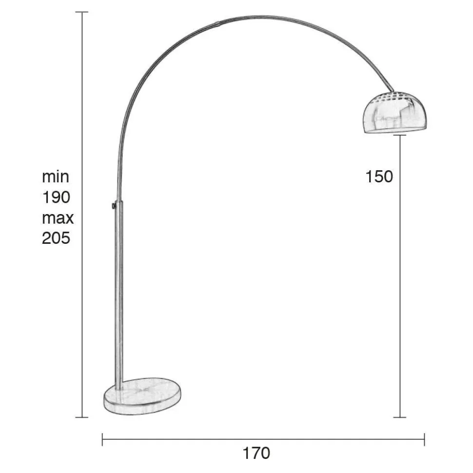 Zuiver Vloerlamp Metal Bow