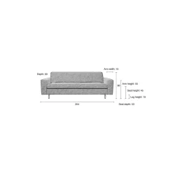 Zuiver 2,5-Zitsbank Jean